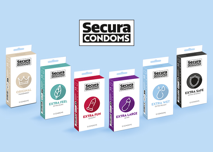 “Secura Condoms” in a new design