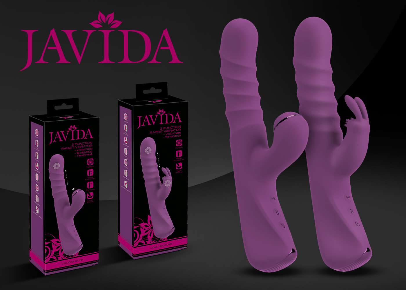 Realistic rabbit vibrators from JAVIDA with various functions