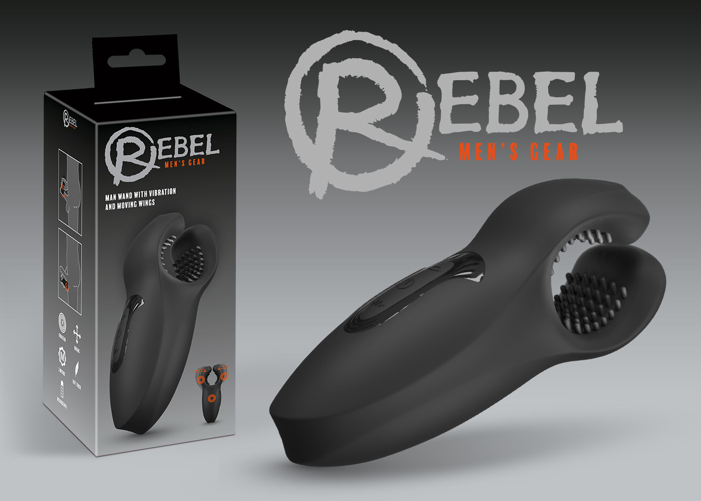 Wand-Vibrator von REBEL mit perfektem Grip