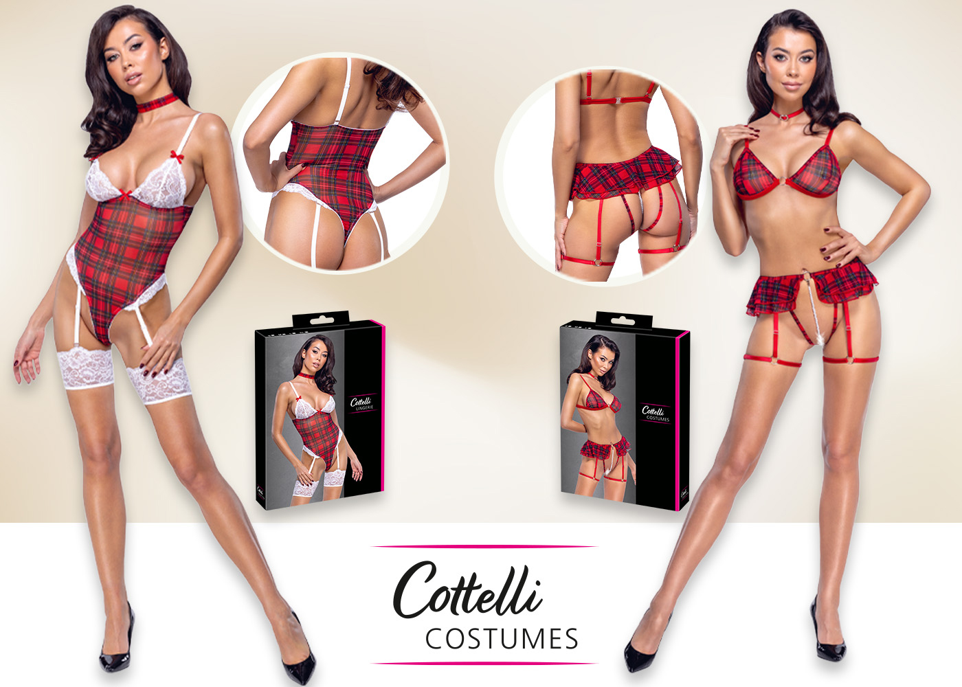 Playful plaid looks from Cottelli COSTUMES